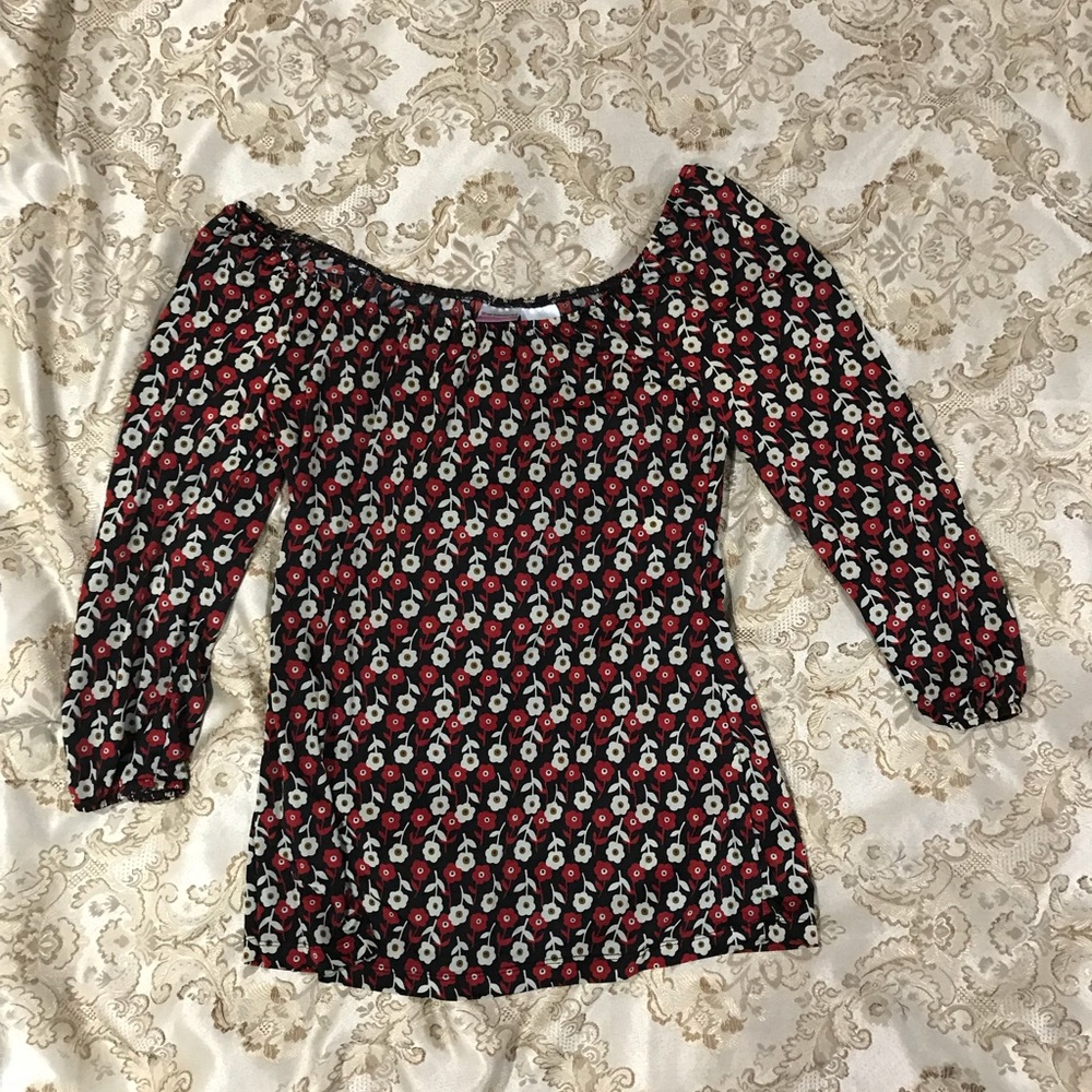No Boundaries Junior’s 1/4 Sleeve Stretch Blouse